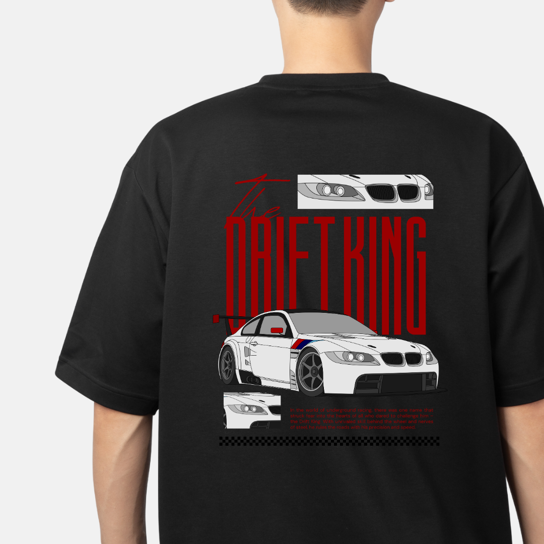 Streetwear Oversized Drift King T-Shirt